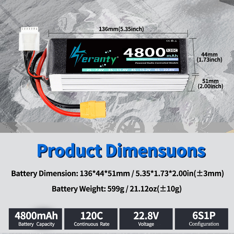TERANTY 6S 4800mAh Lipo 배터리 22 - Drone Battery Connector 리뷰 및 가격