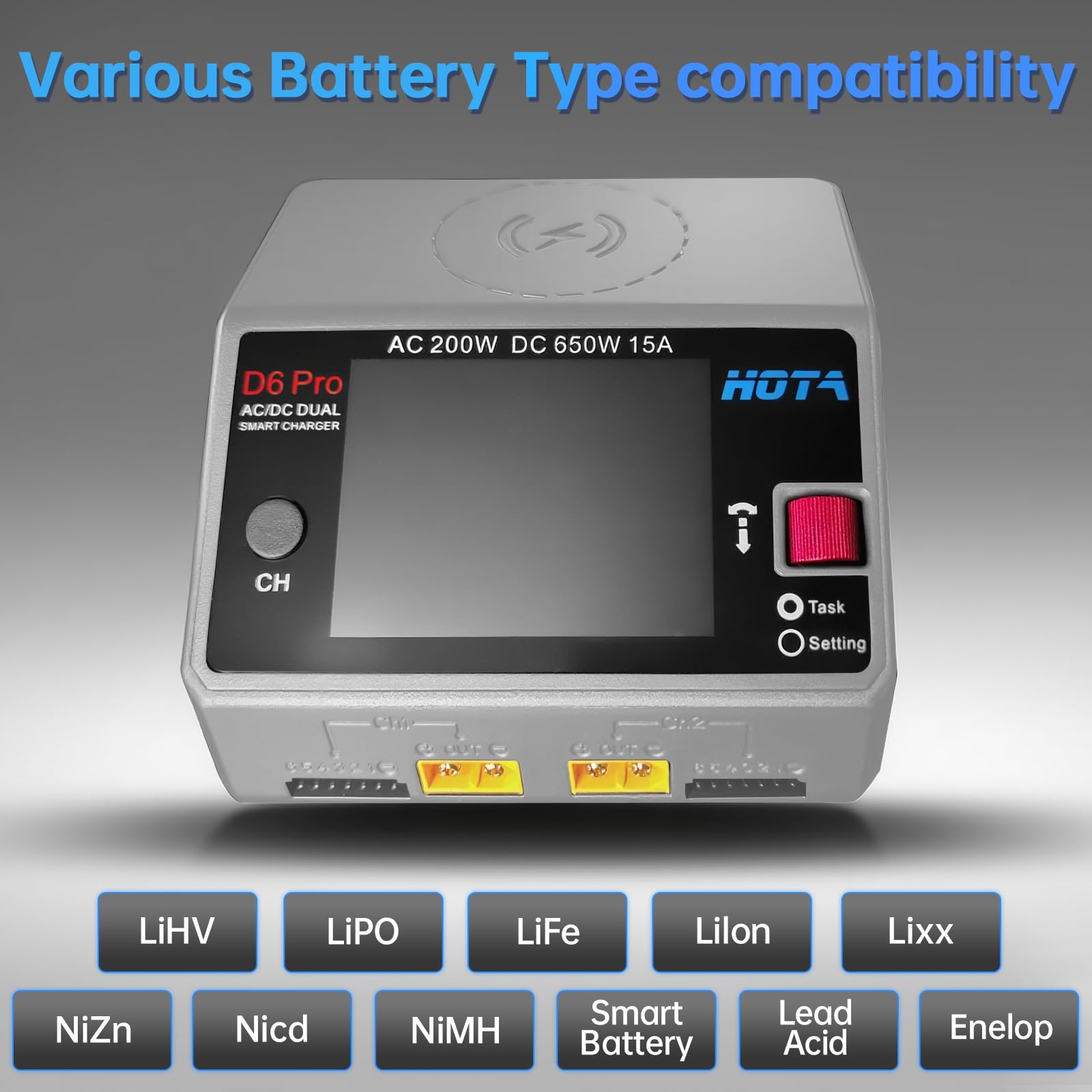 NEW HOTA D6 Pro 그레이 AC 200w DC - Drone Battery Smart 리뷰 및 가격